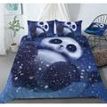 3D Wolf Print Duvet Cover Bedding Sets Comforter Cover with 1 Duvet Cover or Coverlet,1Sheet,2 Pillowcases for Double/Queen/King(1 Pillowcase for Twin/Single)