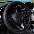 Leather Car Steering Wheel Cover Elastic Breathable Anti-Slip Universal 15 inch Steering Wheel Cover for Men Women