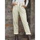 Women's Pants Corduroy Trousers Straight Full Length Corduroy Fashion Streetwear Daily rice white Black M L Fall Winter