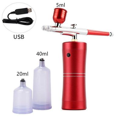 Airbrush Kit Mini Portable Handheld Compressor With Air Brush Spray Gun For Makeup Cake Decorating Model Coloring Manicure Tattoo Drawing Art