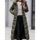 Women's Parka Winter Long Puffer Jacket Thicken Warm Coat with Fur Collar Windproof Casual Jacket Zip up Quilted Long Sleeve with Pockets