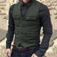 Men's Vest Waistcoat Daily Wear Vacation Going out Fashion Basic Spring Fall Button Polyester Comfortable Plain Single Breasted V Neck Regular Fit Black Dark Navy Dark Green Brown Vest