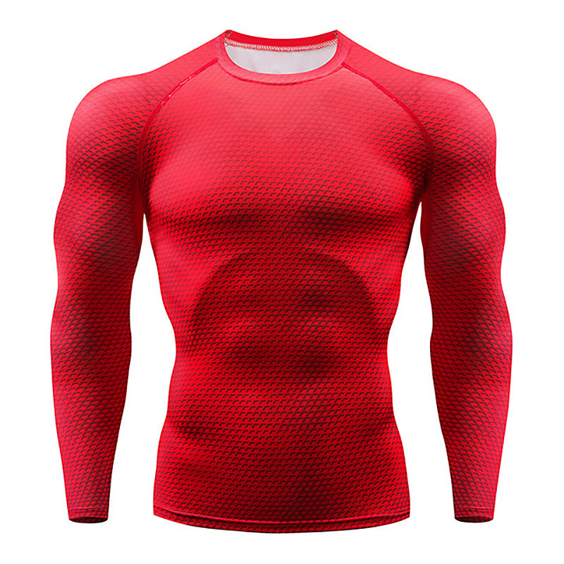 Men's T shirt Tee Gym Shirt Compression Shirt Fitness Shirt Men Tops Crew Neck Long Sleeve Sports Outdoor Vacation Going out Casual Daily Quick dry Sweat wicking Breathable High Elasticity Plain