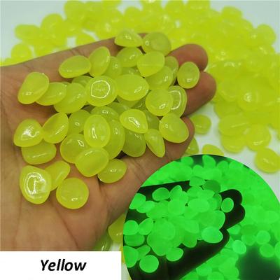 500 Pcs Glow in the Dark Garden Pebbles For Sidewalk Garden Terrace Lawn Garden Patio Fish Tank Aquarium Decoration Glow Stone