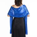 Women's Women's Shawls Wraps Party Special Occasion Party Evening Silver White Blue Scarf Pure Color / Fall / Winter / Spring / Summer / Polyester