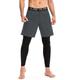 Men's Running Shorts With Tights Compression Tights Leggings 2 in 1 with Phone Pocket High Waist Base Layer Sports Outdoor Athletic Winter Spandex Breathable Quick Dry Moisture Wicking Fitness Gym