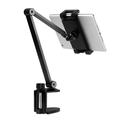 Adjustable Metal Tablet Stand Aluminum Alloy Arm iPad Mount Holder for Bed or Desk Overhead Compatible for iPad Air Pro Mini Surface Pro Stand iPhone Android Tablet Kindle