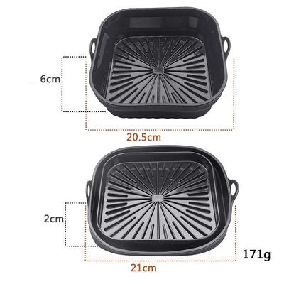 1pc Air Fryer Mat Baking Tray Tray Multifunctional Silicone Grill Mat High Temperature Reusable Air Fryer Silicone Baking Tray Food Grade Silicone Air Fryer Mat Silicone Air Fryer Tray