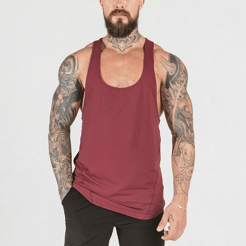 Men's Tank Top Fitness Tank Tank Undershirt U Neck Sleeveless Sport Casual Daily Gym Breathable Soft Plain Black White Activewear Fashion Basic