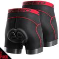 Arsuxeo Men's Cycling Padded Shorts Cycling Underwear Bike Padded Shorts 5D padded Chamois Bottoms Breathable Sweat wicking Sports Solid Color Black Red Gray Bike Wear