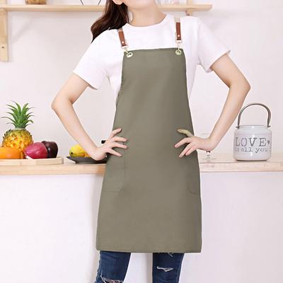 Waterproof Chef Apron For Women and Men, Kitchen Cooking Apron, Personalised Gardening Apron with Pocket, Cotton Canvas Work Apron Cross Back Heavy Duty Adjustable