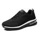 Men's Women's Sneakers Running Shoes Athletic Non-slip Flyknit Air Cushion Cushioning Breathable Lightweight Soft Running Jogging Rubber Knit Spring, Fall, Winter, Summer Black White Red Grey