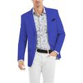 Men's Linen Blazer Jacket Beach Wedding Casual Tailored Fit Solid Colored Single Breasted Two-buttons Black White Pink Burgundy Royal Blue Beige Grey 2024