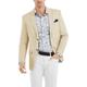 Men's Linen Blazer Jacket Beach Wedding Casual Tailored Fit Solid Colored Single Breasted Two-buttons Black White Pink Burgundy Royal Blue Beige Grey 2024