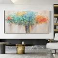 Pure Hand-painted High Quality Abstract Life Tree Oil Painting Handmade Colorful Abstract Tree Oil Painting for Living Room
