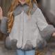 Toddler Girls' Faux Fur Coat Solid Color Fashion Outdoor Cotton Coat Outerwear 3-7 Years Winter Black Pink Light gray