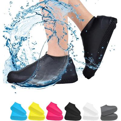 Waterproof Shoe Covers, Non-Slip Water Resistant Overshoes Silicone Rubber Rain Shoe Cover Protectors for Kids, Men, Women