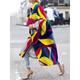 Women's Overcoat Winter Long Pea Coat Butterfly Abstract Print Trench Coat Fall Open Front Lapel Coat Oversized Casual Jacket Long Sleeve Floral Color Block