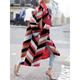 Women's Overcoat Winter Long Pea Coat Butterfly Abstract Print Trench Coat Fall Open Front Lapel Coat Oversized Casual Jacket Long Sleeve Floral Color Block