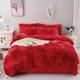 Three-Piece Plush Mink Velvet Bedding Set Warm Milk Velvet Pure Color Crystal Velvet Plush Duvet Cover Set