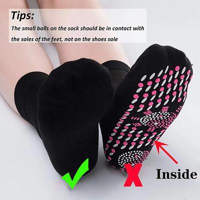 2 pairs Slimming Health Sock Weight Loss Health Sock Hyperthermia Magnetic Self-Heating Socks Foot Massage Thermotherapeutic Sock