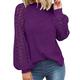 Women's Pullover Sweater Jumper Crew Neck Ribbed Knit Polyester Patchwork Summer Fall Outdoor Daily Going out Stylish Casual Soft Long Sleeve Solid Color Black Pink Navy Blue S M L