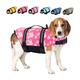 Dog Life Jackets, Reflective Adjustable Preserver Vest with Enhanced Buoyancy Rescue Handle for Swimming