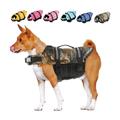 Dog Life Jackets, Reflective Adjustable Preserver Vest with Enhanced Buoyancy Rescue Handle for Swimming