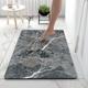 Marble Print Bathroom Mat, Soft Non-Slip Quick Dry Bath Mat, Super Absorbent Shower Carpet for Home Bathroom, Bathroom Accessories