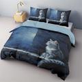 Pet Portrait Gazing Vintage Cat Cotton Bedding Set Weight Heavy And Soft Three Piece Set Suitable For Adults And Children Two Piece SetCotton Bedding Set ChristmasKing Queen Duvet Cover