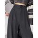 Women's Dress Pants Wide Leg Corduroy Trousers Full Length Fashion Streetwear Outdoor Office Plush dark coffee Velvet pink S M Fall Winter