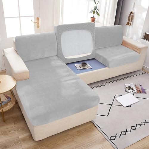 Stretch Couch Covers Sofa Seat Burgundy Cushion Cover Velvet For Dogs Pet, Magic Sofa Cover Sectional Sofa Slipcover for Love Seat, L Shaped, 3 Seater, Washable Protector