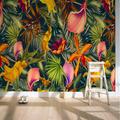 Mural Wallpaper Wall Sticker Covering Print Tropical Palm Flower Leaf Canvas Home Décor Peel and Stick Removable