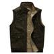 Men's Gilet Daily Wear Vacation Going out Fashion Casual Spring Fall Multi Pocket 95% Cotton Comfortable Plain Zipper Stand Collar Regular Fit khaki Army Green Vest