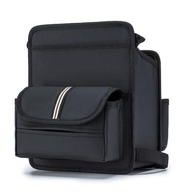 Car Seat Middle Organiser PU Leather Auto Between Seat Storage with Pockets Front Seat Handbag Holder Pet Net Barrier Organizer