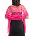 Women's Women's Shawls Wraps Party Wedding Anniversary Camel Red Pink Scarf Flower / Fall / Winter / Spring / Summer / Polyester