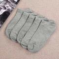 5 Pairs Of Black And White Gray Socks Four Seasons Solid Color Short Tube Invisible Low Socks Sweat-Absorbing