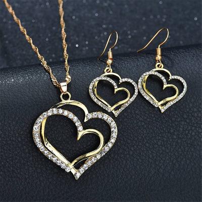 Women's necklace Fashion Outdoor Heart Jewelry Sets