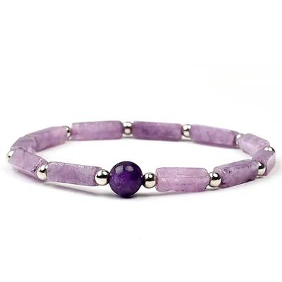 Natural Amethyst Body-purify Slimming Bracelet Stone Energy Bracelets For Women Weight Loss Bracelet Fatigue Relief Healing Yoga