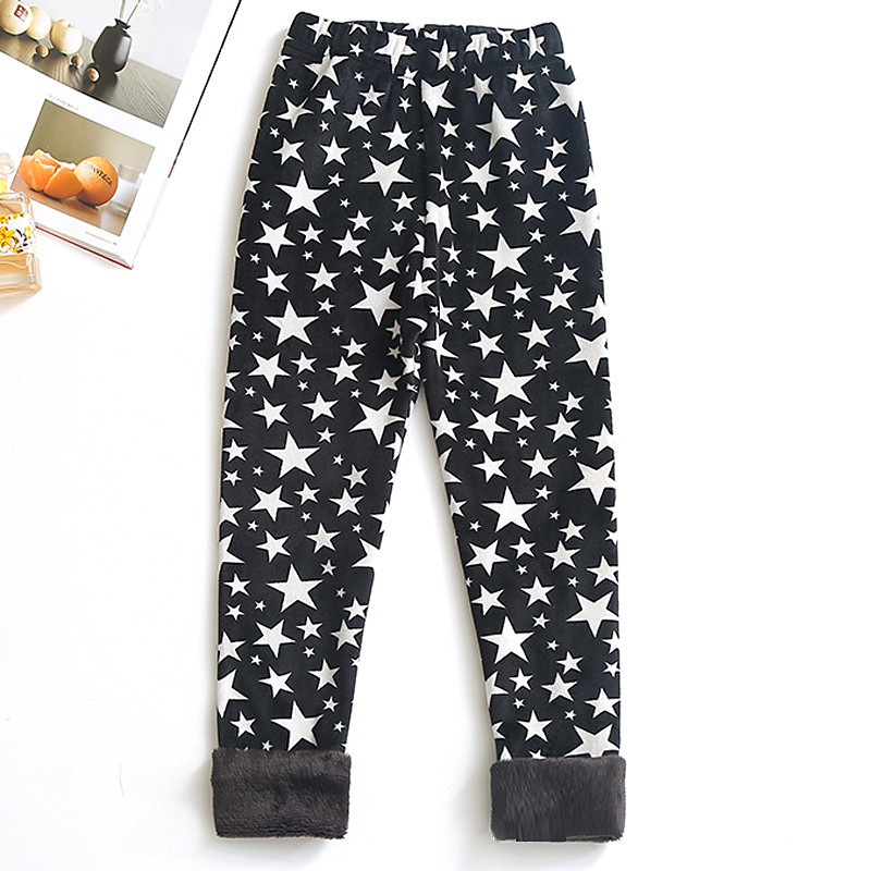 Kids Girls' Leggings Heart Active Outdoor 7-13 Years Fall Leopard Print Navy blue dots Colorful hearts