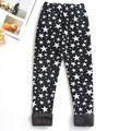 Kids Girls' Leggings Leopard Active Outdoor 7-13 Years Fall Leopard Print Navy blue dots Colorful hearts