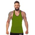 Men's Running Tank Top Workout Tank Vest / Gilet Cotton Breathable Moisture Wicking Lightweight Fitness Gym Workout Bodybuilding Sportswear Activewear Dark Grey Black / Orange Black