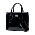 Women's Handbag Bag Set Key Bag Handbag PU Leather 2 Pieces Office Daily Date Waterproof Solid Color Wine Black Blue