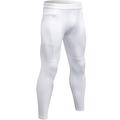 YUERLIAN Men's Compression Tights Leggings Base Layer with Phone Pocket High Waist Base Layer Winter Fitness Gym Workout Running Thermal Warm Breathable Moisture Wicking Sport Activewear White Black