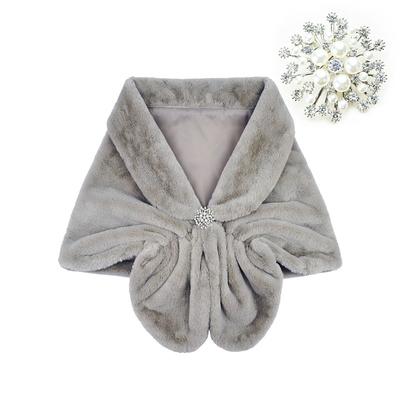 1920s Bride Wedding Fur Shawls and Wraps Winter Bridal Faux Fox Fur Stoles and Scarfs for Women and Bridesmaids