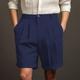 Men's Shorts Linen Shorts Summer Shorts Pleated Shorts Button Pocket Pleats Plain Comfort Breathable Short Casual Daily Holiday Linen Cotton Blend Fashion Designer Black White