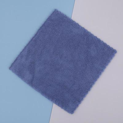 Coral Velvet Square Towel Kitchen Dishcloth Soft Absorbent Small Handkerchief Plain Color Saliva Towel Baby And Children Hand Towel