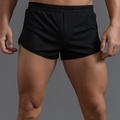 Men's Running Shorts Athletic Shorts Bottoms Athletic Cotton Breathable Moisture Wicking Soft Marathon Running Jogging Sportswear Activewear Solid Colored Dark Grey Black White