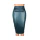 Women's Pencil Bodycon Work Skirts Midi Skirts Solid Colored Office / Career Daily Wear Spring Fall PU Faux Leather Basic Black Wine Blue Brown