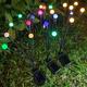 1/2pcs Solar Garden Lights Outdoor Firefly Starburst Swaying Lights Warm White Color Changing RGB Light for Yard Patio Pathway Decoration Swaying When Wind Blows